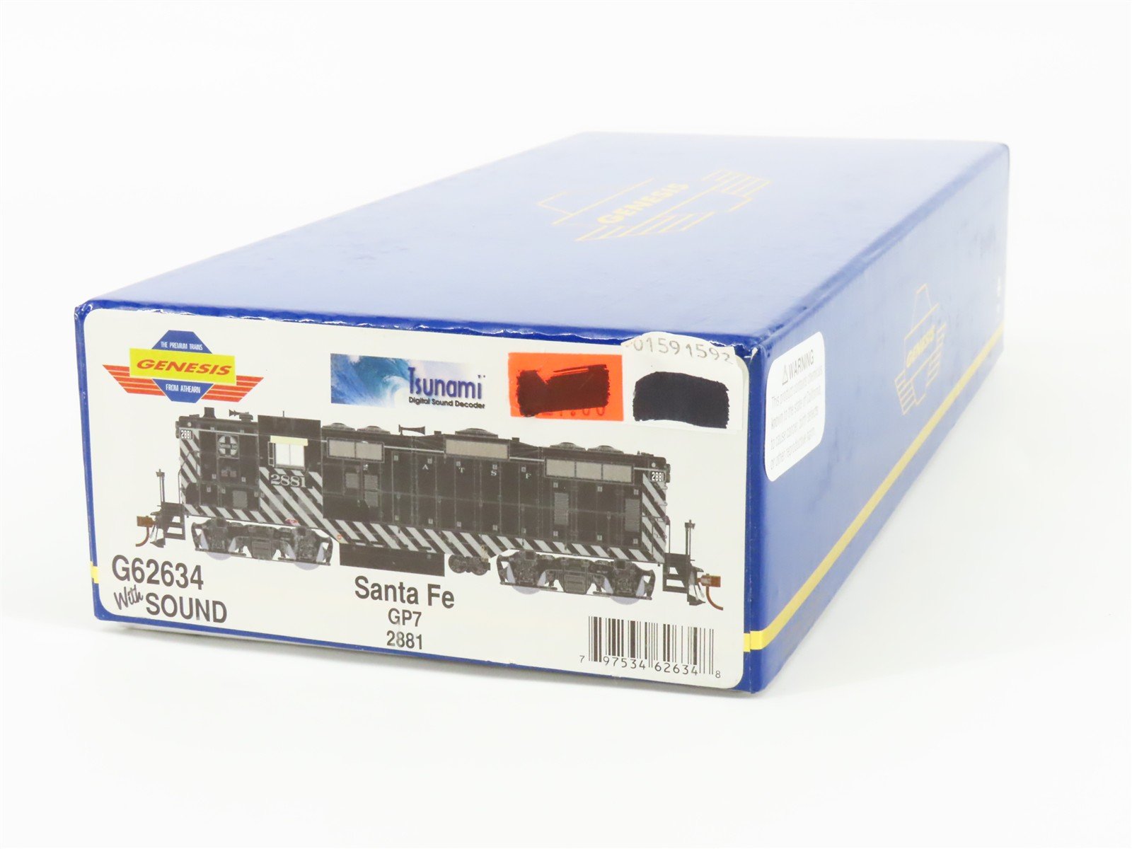 HO Scale Athearn Genesis G62634 ATSF Santa Fe GP7 Diesel Loco #2881 wDCC & Sound