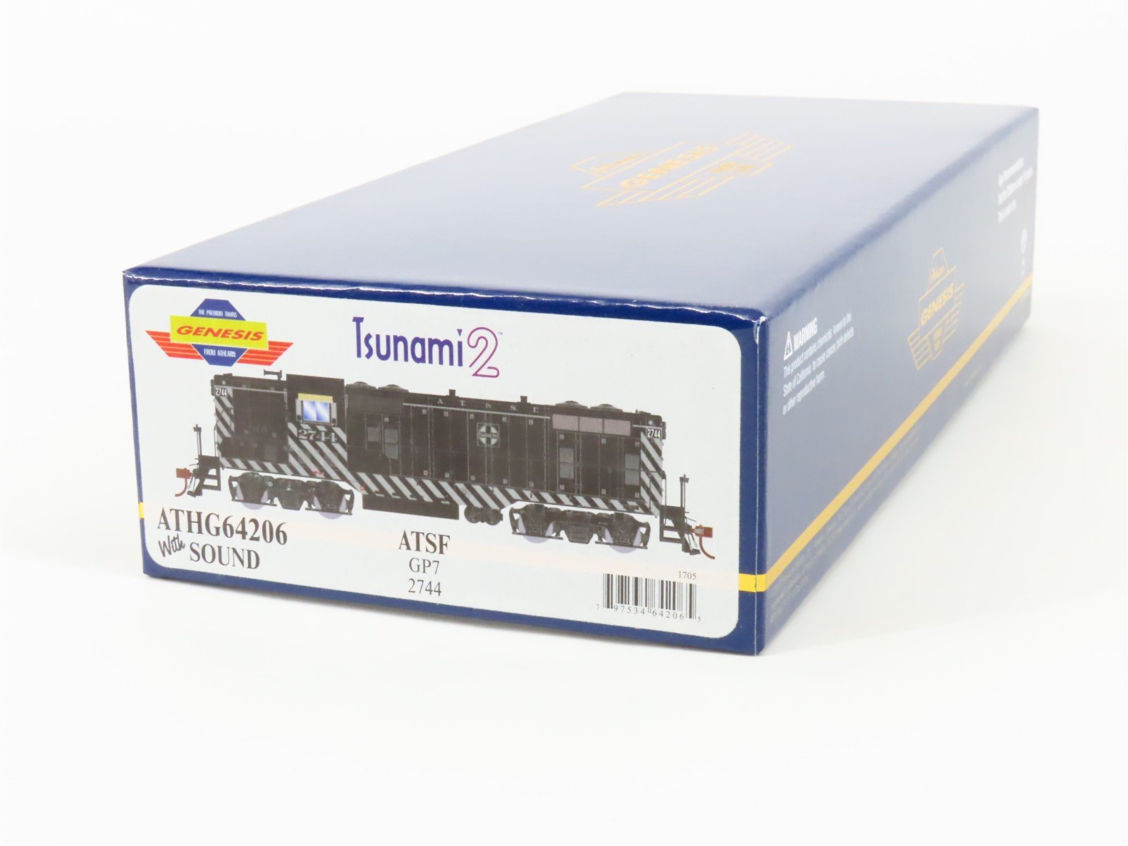 HO Scale Athearn Genesis ATHG64206 ATSF Santa Fe GP7 Diesel #2744 wDCC & Sound