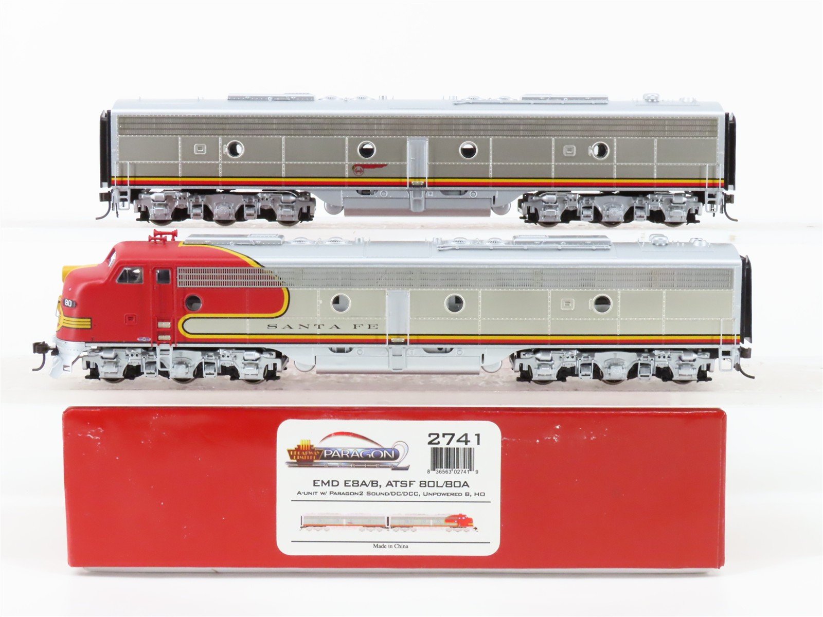 HO Scale Broadway Limited BLI 2741 ATSF Santa Fe E8 A/B Diesel Set wDCC & Sound