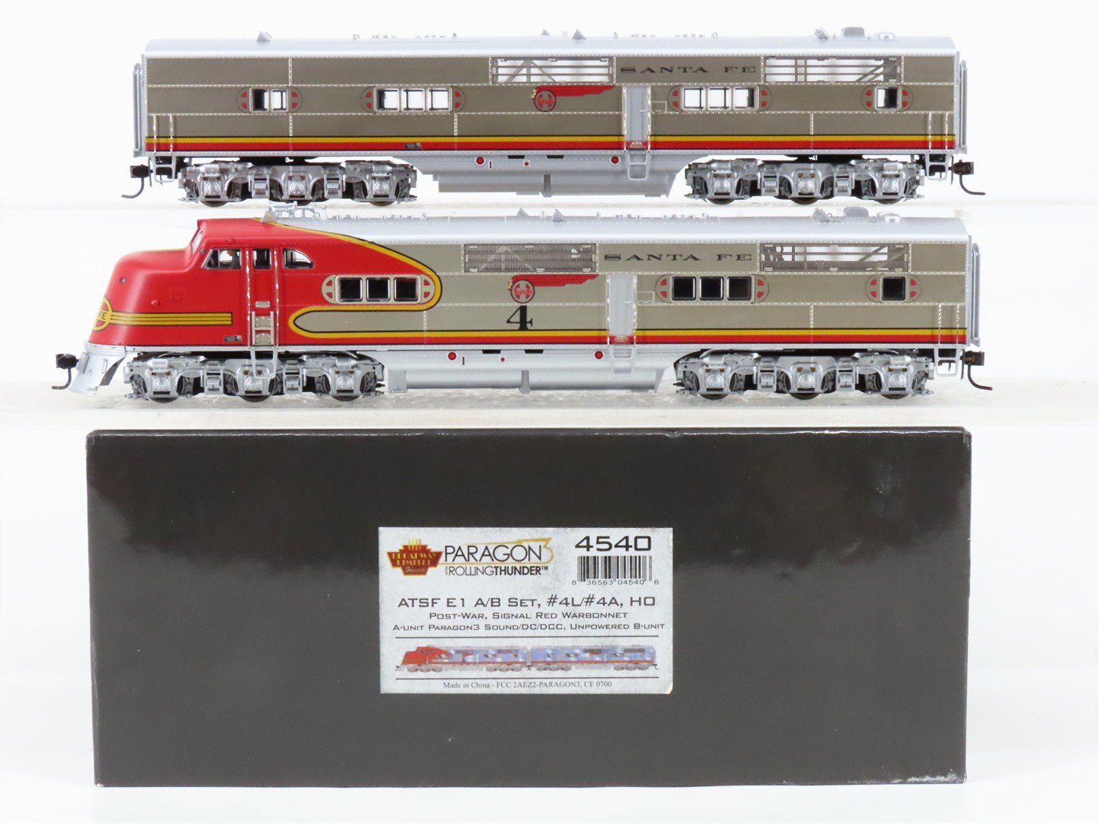 HO Scale Broadway Limited BLI 4540 ATSF Santa Fe E1 A/B Diesel Set wDCC & Sound