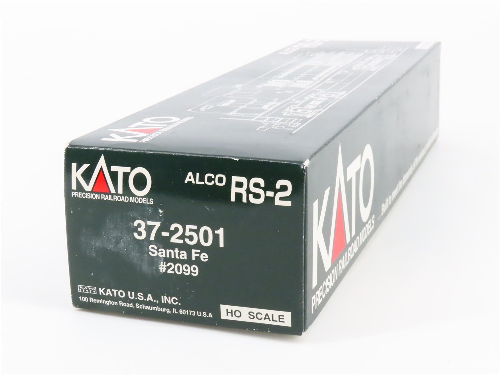 HO Scale Kato 37-2501 ATSF Santa Fe RS-2 Diesel Locomotive #2099 wDCC