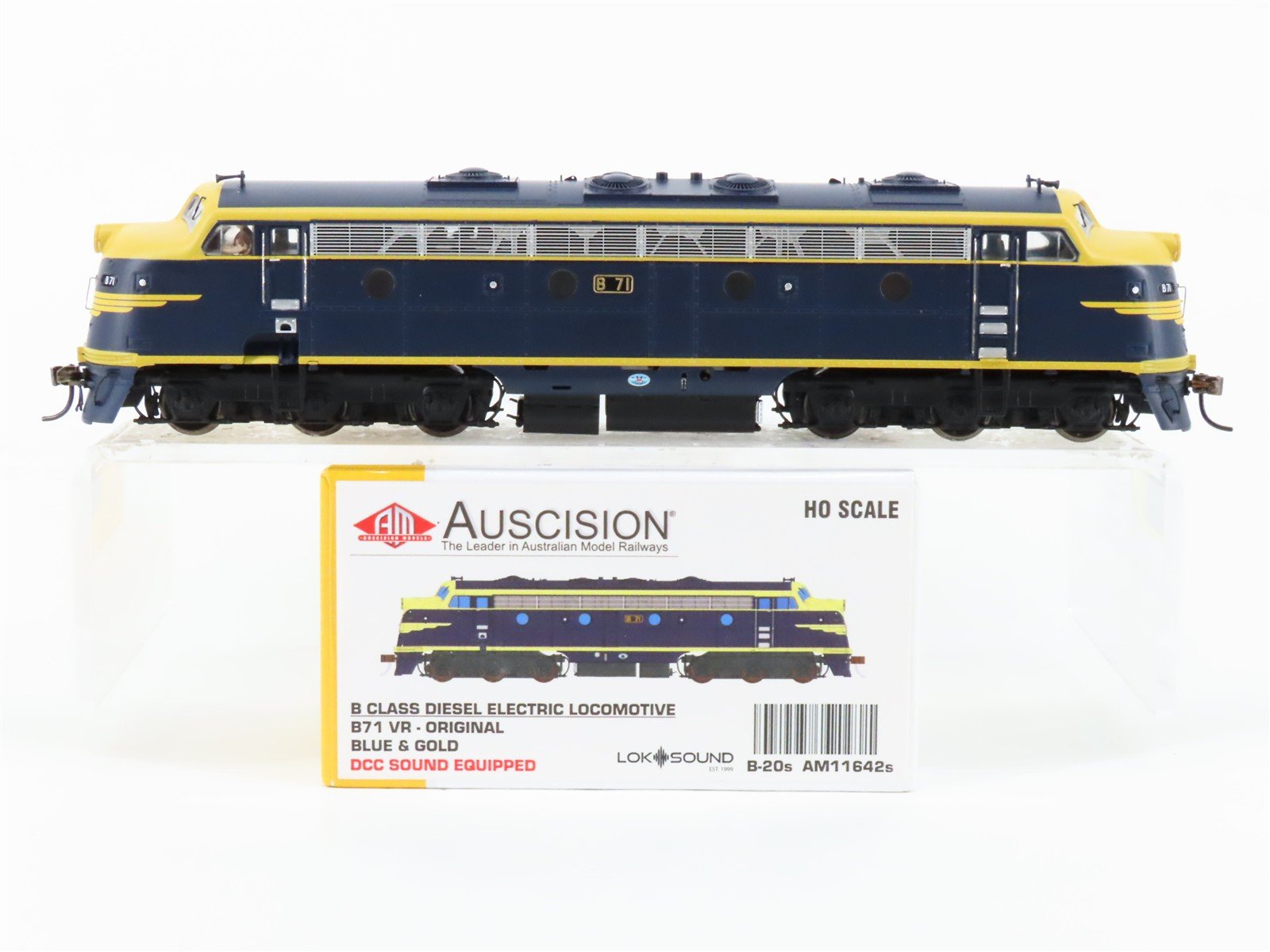 HO Scale Auscision AM11642s VR Victorian Railway B Class Diesel #71 wDCC & Sound