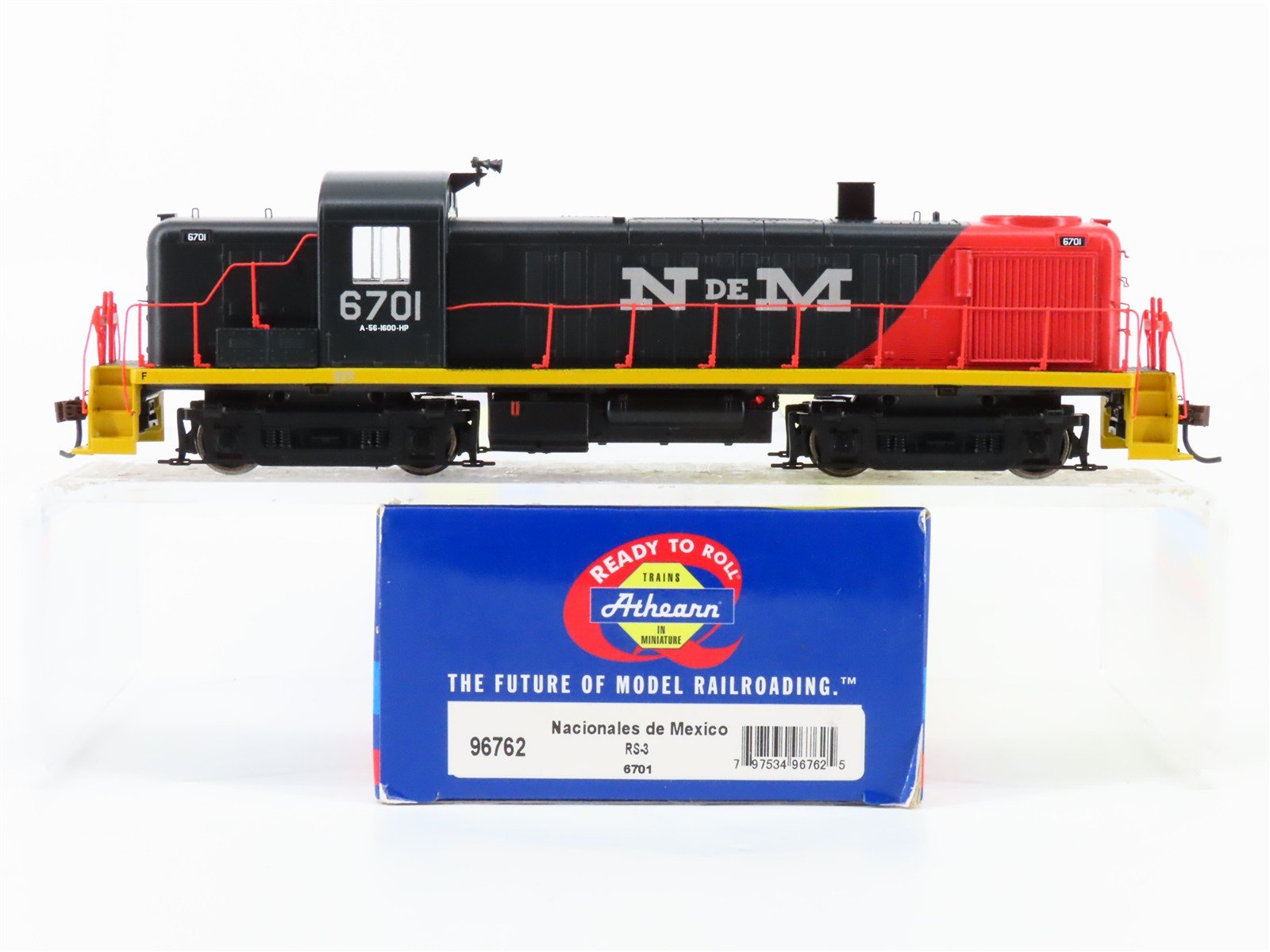 HO Scale Athearn 96762 NdeM Nacionales de Mexico RS-3 Diesel Loco #6701
