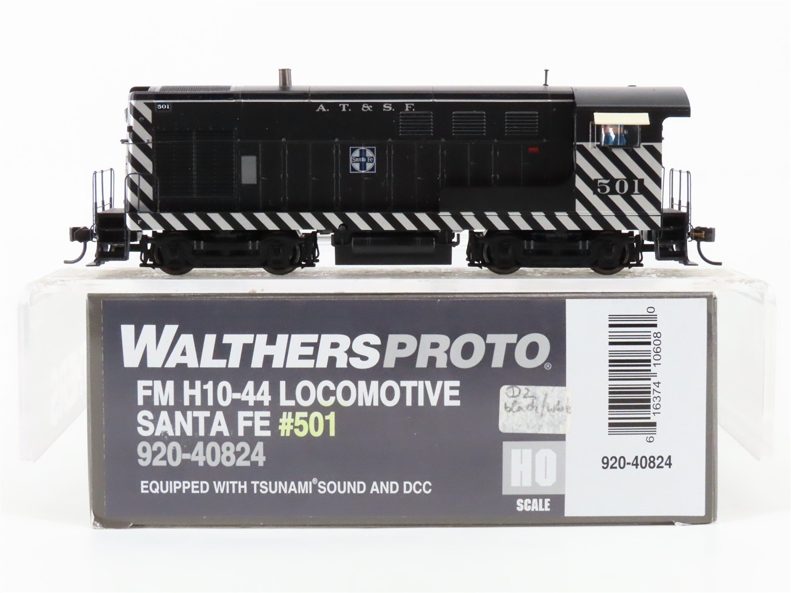 HO Scale Walthers Proto 920-40824 ATSF Santa Fe H10-44 Diesel #501 wDCC & Sound