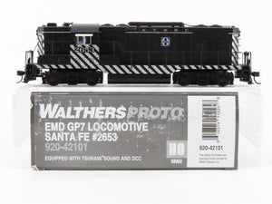 HO Scale Walthers Proto 920-42101 ATSF Santa Fe GP7 Diesel #2653 wDCC & Sound