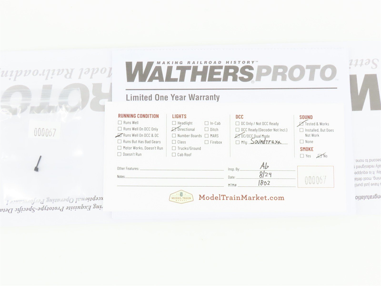 HO Scale Walthers Proto 920-42101 ATSF Santa Fe GP7 Diesel #2653 wDCC & Sound