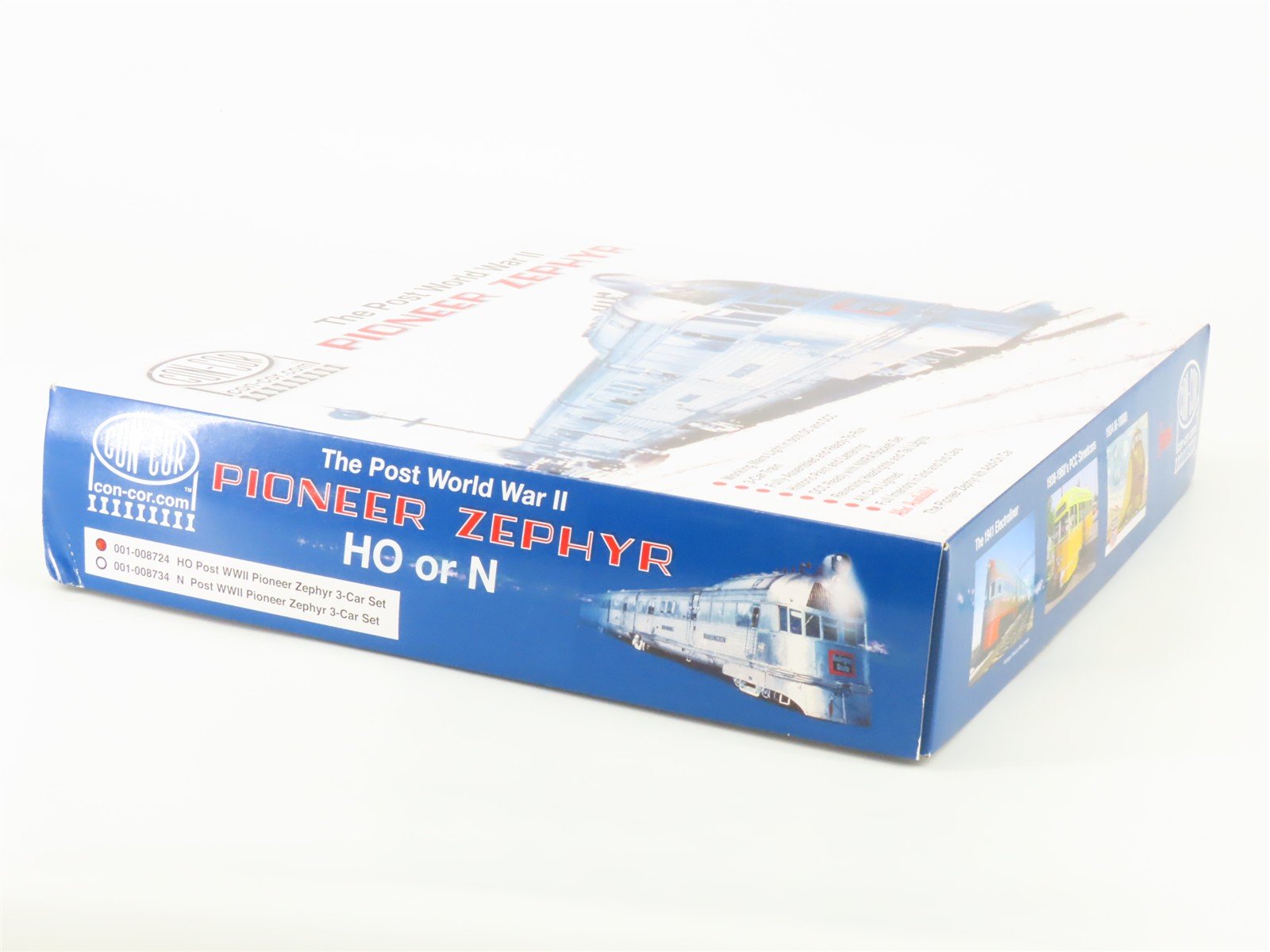 HO Con-Cor 001-008724 Burlington WWII Pioneer Zephyr Diesel Passenger Set wDCC