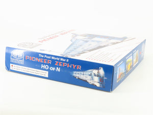 HO Con-Cor 001-008724 Burlington WWII Pioneer Zephyr Diesel Passenger Set wDCC