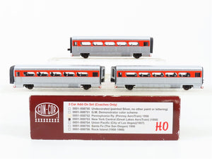 HO Scale Con-Cor 0001-008753 NYC Great Lakes AeroTrain Passenger 3-Car Add-On
