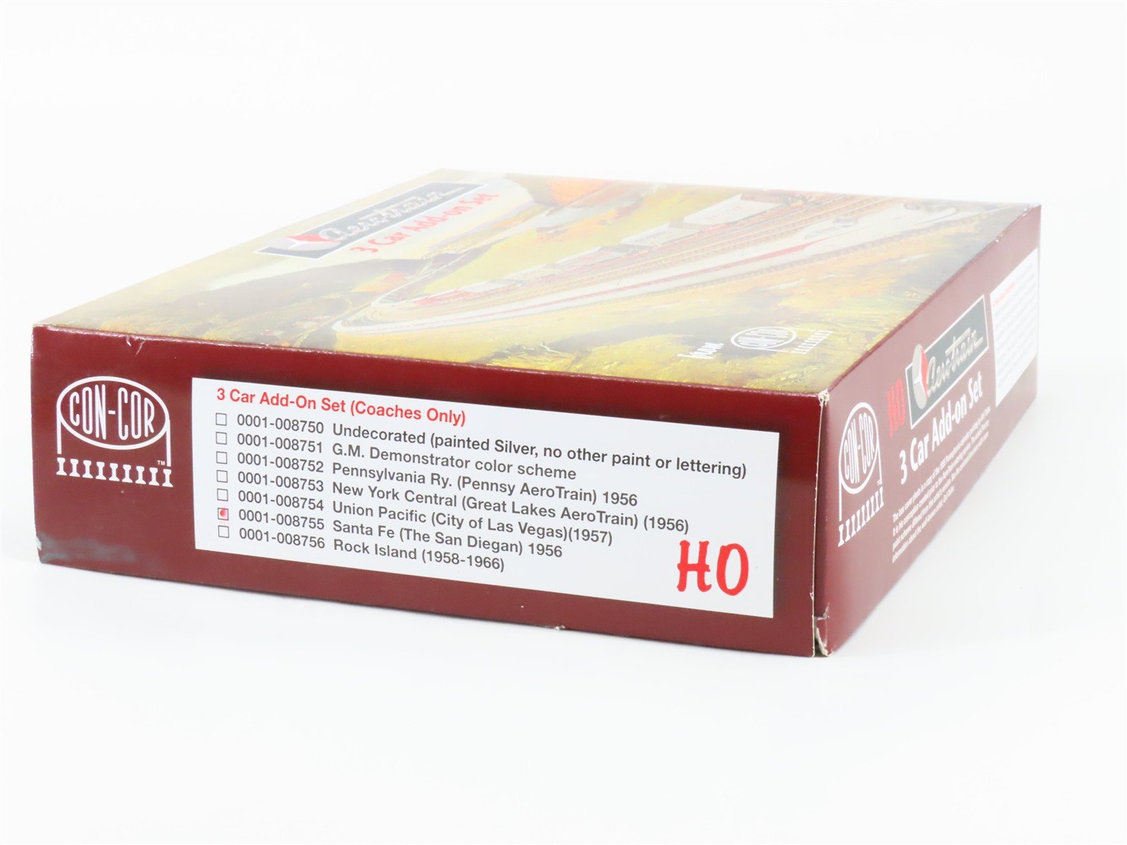 HO Scale Con-Cor 0001-008755 ATSF Santa Fe San Diegan Passenger 3-Car Add-On