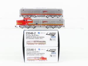 HO Scale Rapido 23546 ATSF Santa Fe Alco PA-1/PB-1 Diesel Loco Set wDCC & Sound