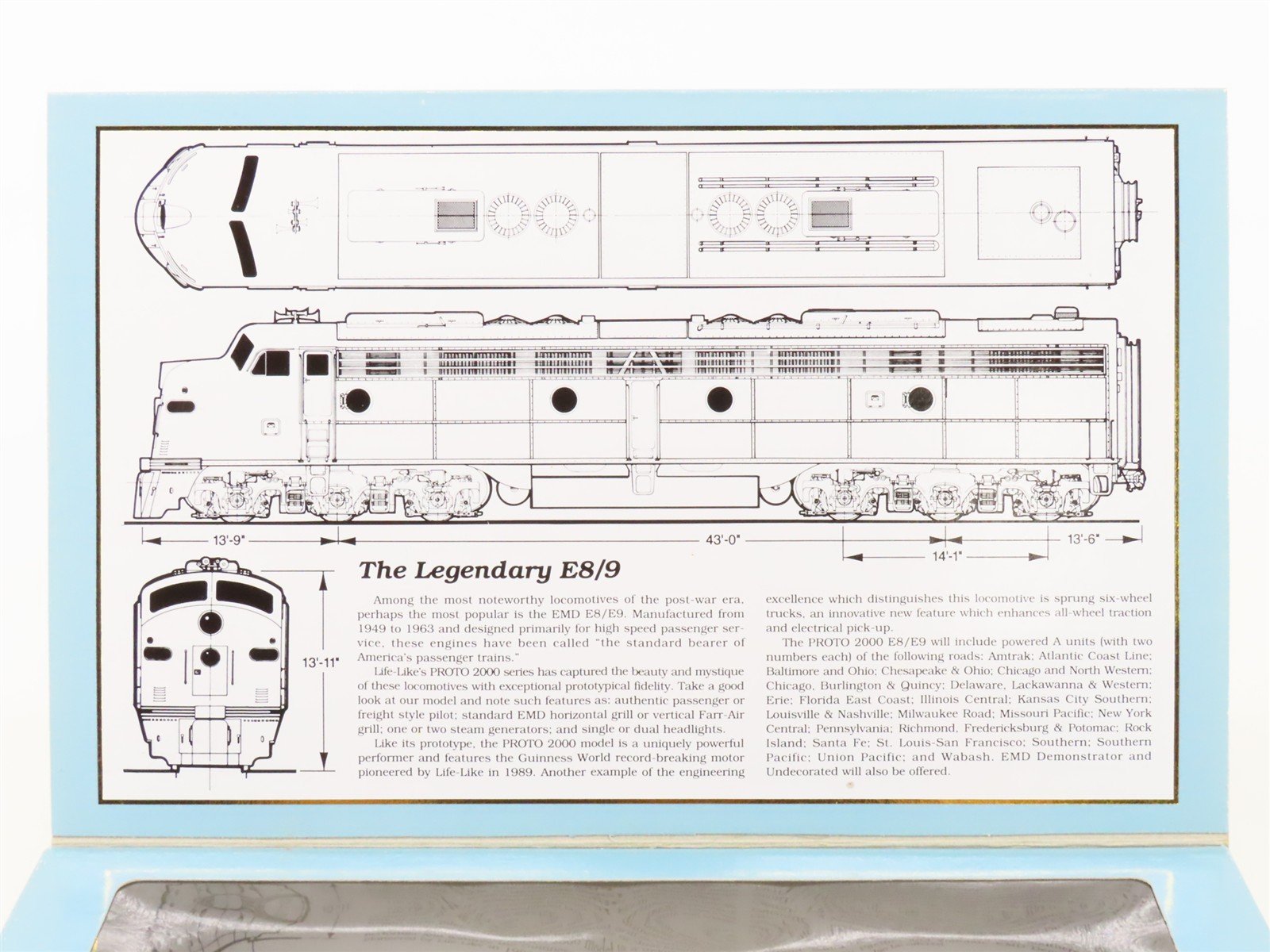 HO Scale Proto 2000 8017 ATSF Santa Fe E8/9A Diesel Locomotive #85
