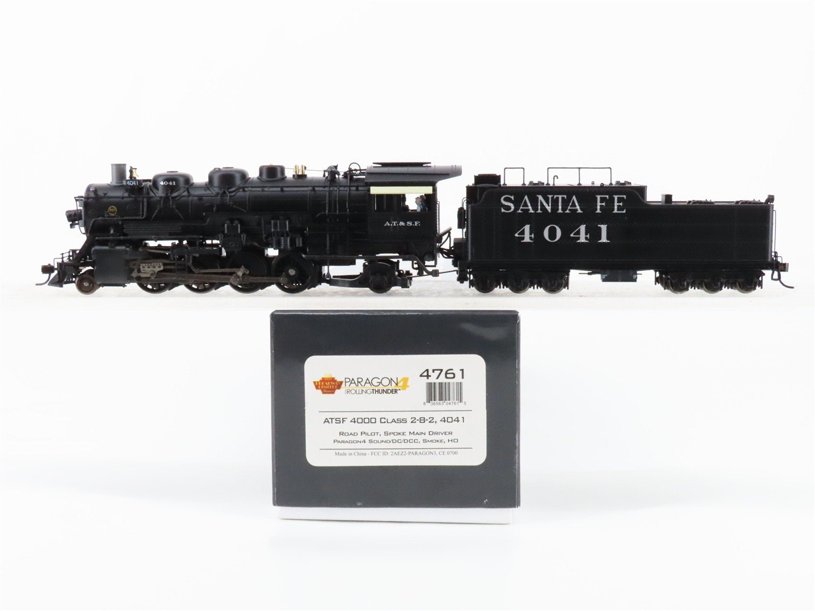 HO Scale Broadway Limited BLI 4761 ATSF Santa Fe 2-8-2 Steam #4041 wParagon4