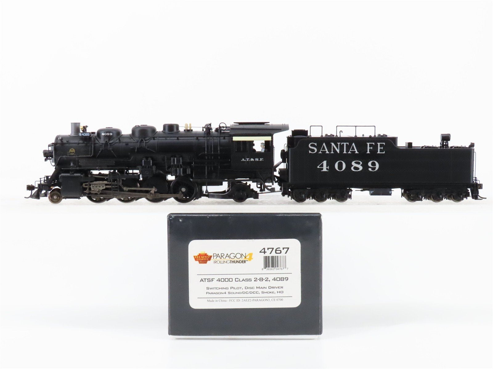 HO Scale Broadway Limited BLI 4767 ATSF Santa Fe 2-8-2 Steam #4089 wParagon4