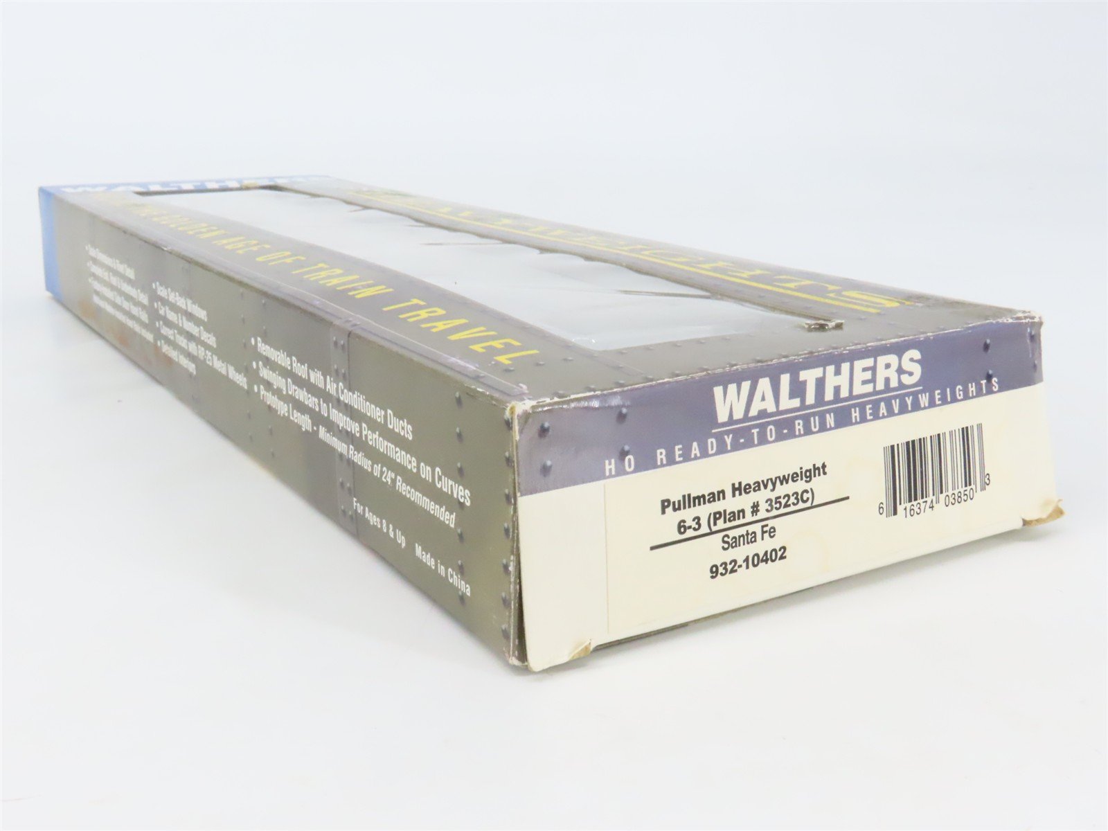 HO Scale Walthers 932-10402 ATSF Santa Fe Pullman Heavyweight Passenger Car