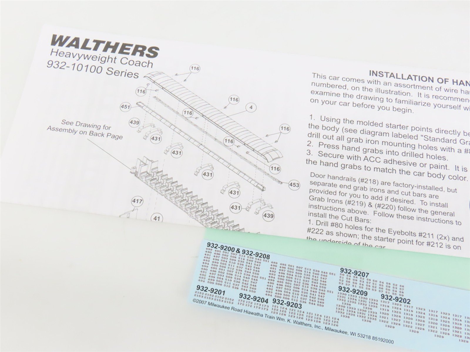 HO Scale Walthers 932-10102 ATSF Santa Fe Heavyweight Window Coach Passenger