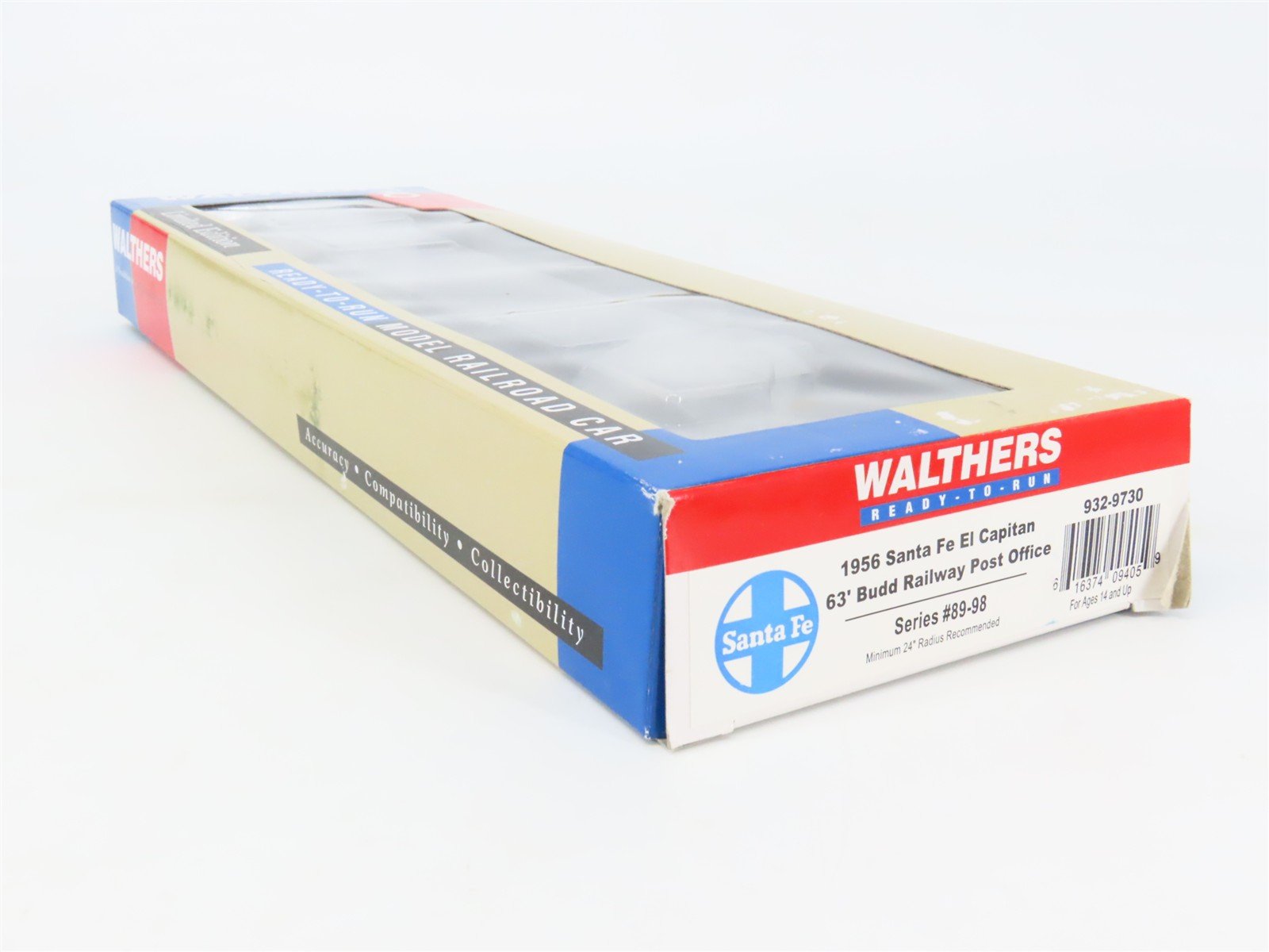 HO Scale Walthers 932-9730 ATSF Santa Fe Railroad 63' RPO Passenger Car