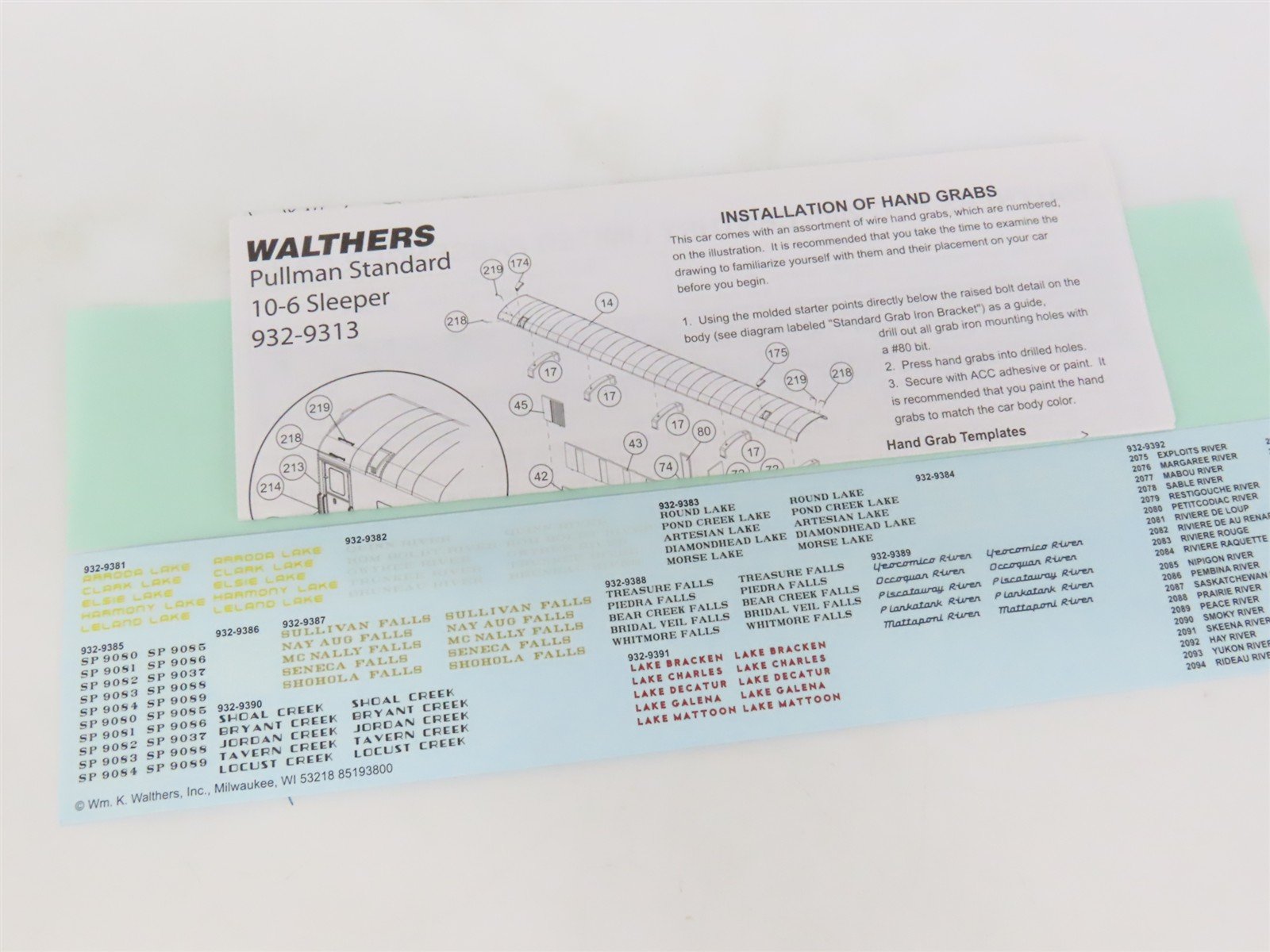 HO Scale Walthers 932-9390 RI Rock Island Railroad 10-6 Sleeper Passenger Car