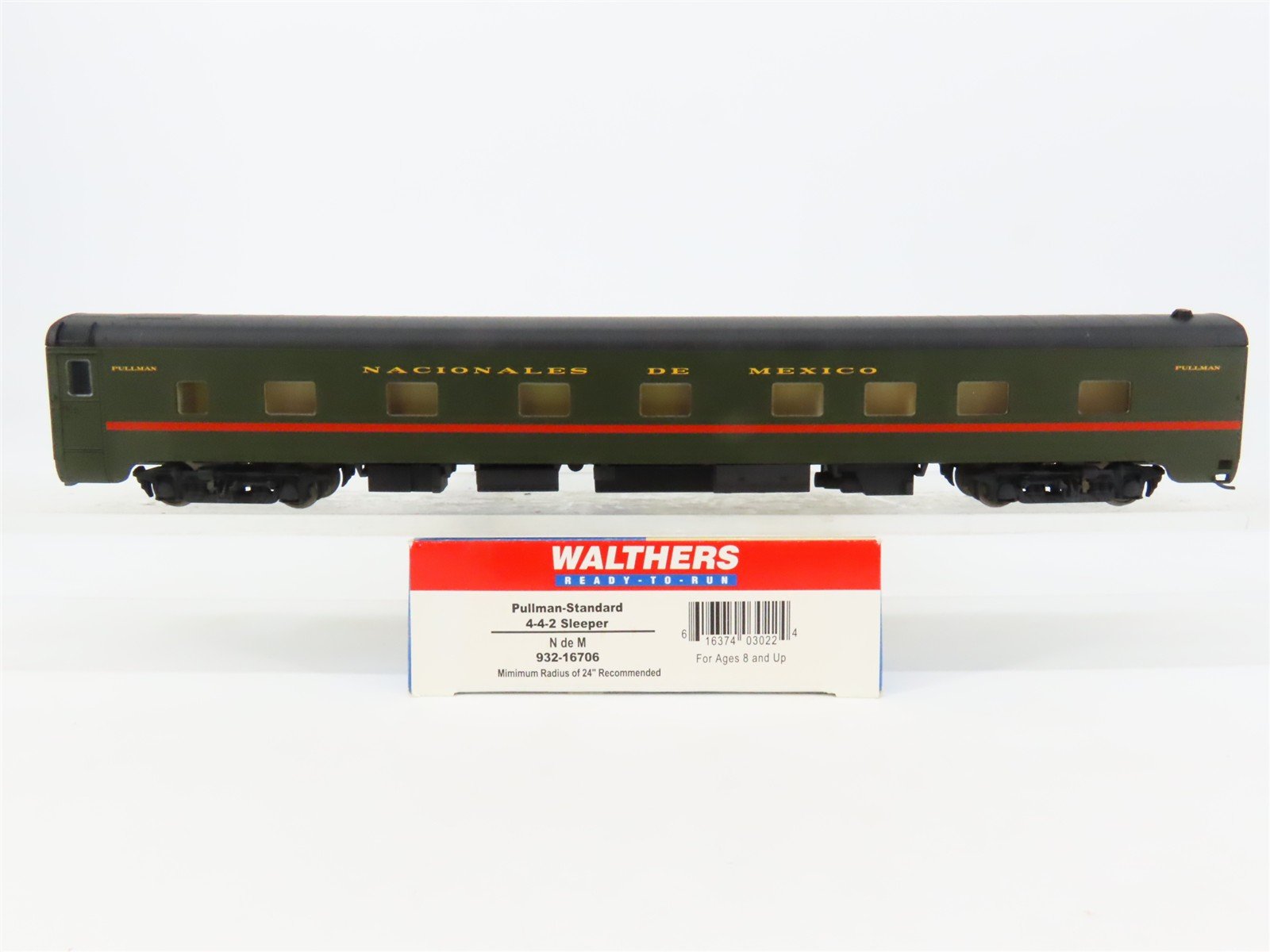HO Scale Walthers 932-16706 NdeM Nacionales De Mexico Sleeper Passenger Car