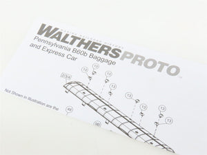 HO Scale Walthers Proto 920-9721 PRR Pennsylvania 60' Baggage Passenger #9230