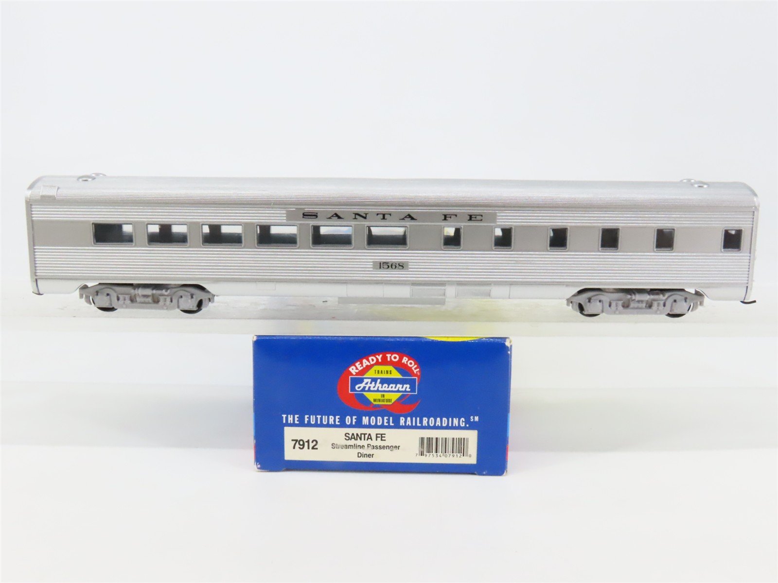 HO Scale Athearn 7912 ATSF Santa Fe Railroad Streamline Diner Passenger #1568