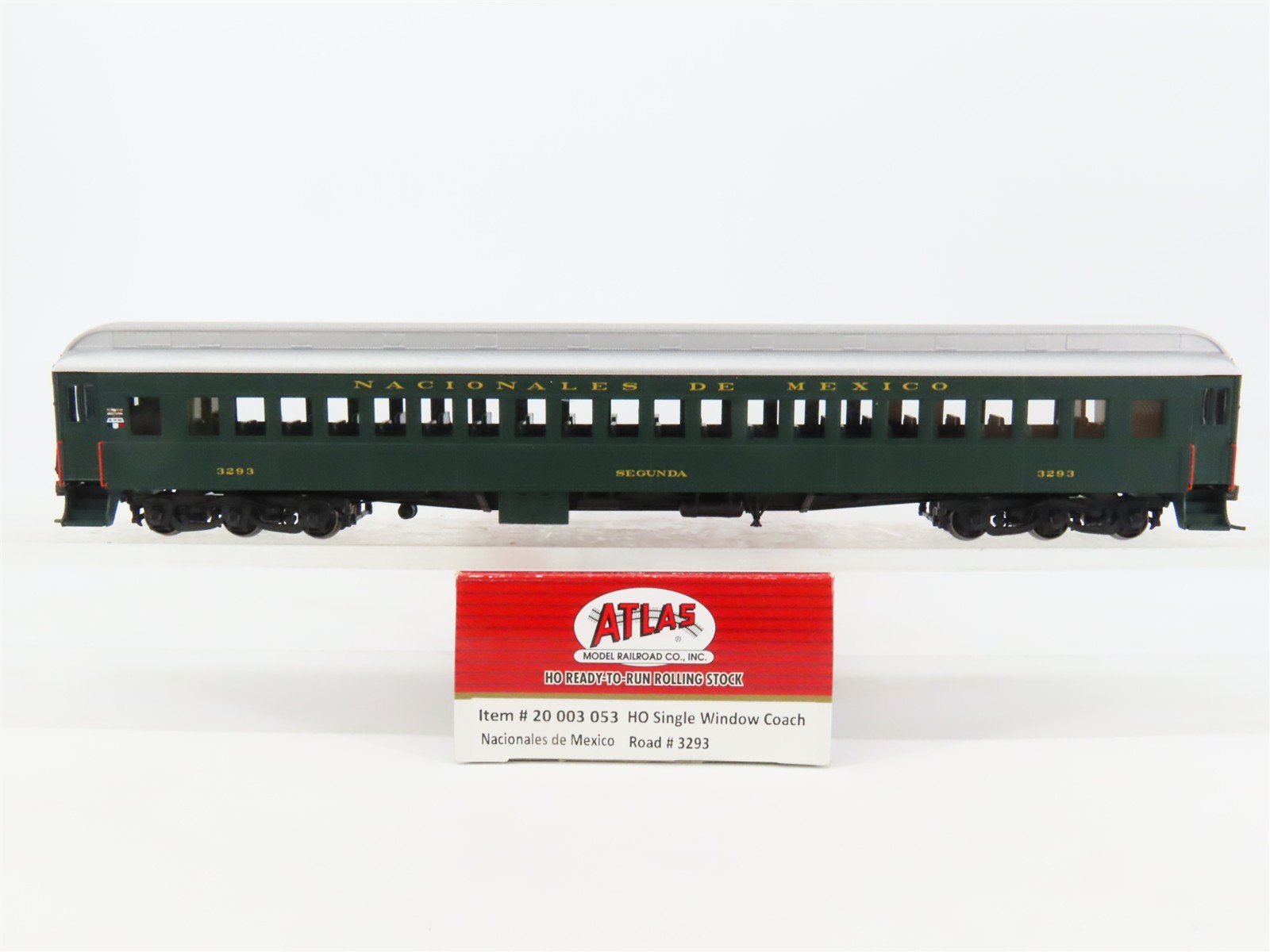 HO Atlas 20003053 NdeM Nacionales de Mexico Coach Passenger Car #3293 