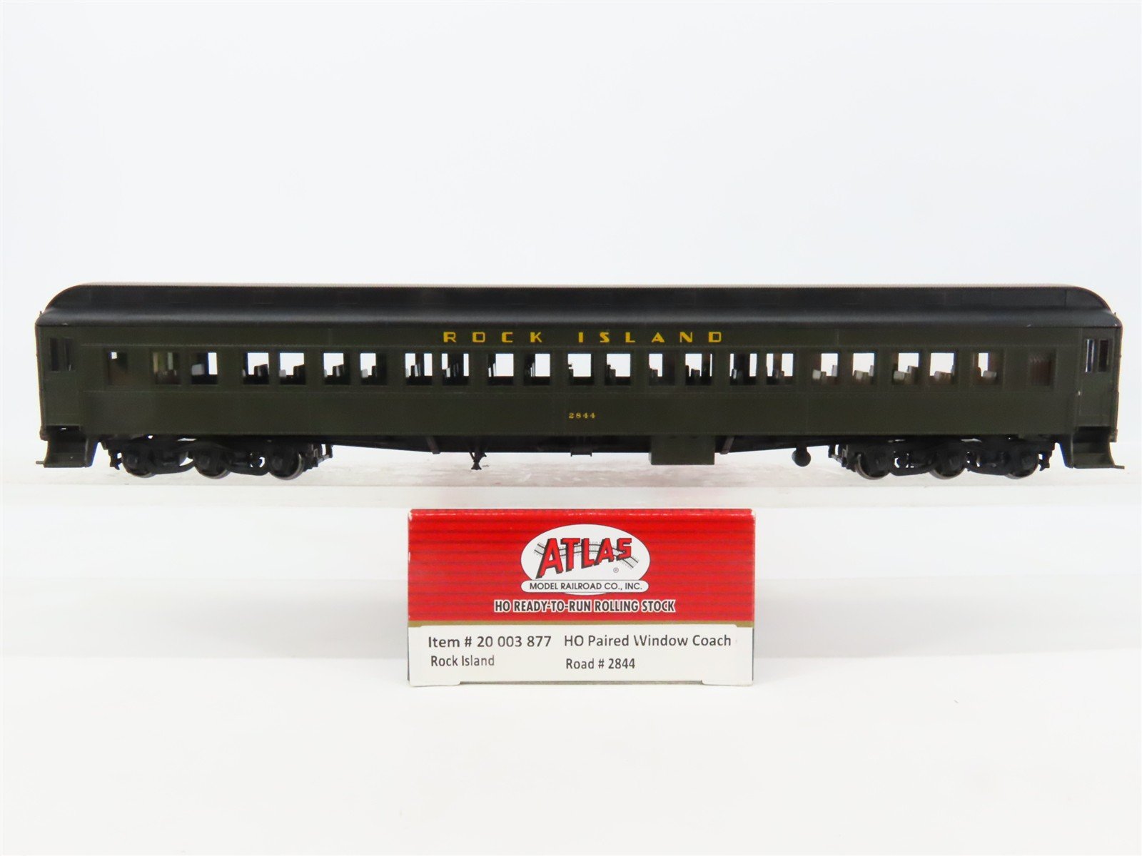 HO Scale Atlas 20003877 RI Rock Island Railroad Coach Passenger Car #2844