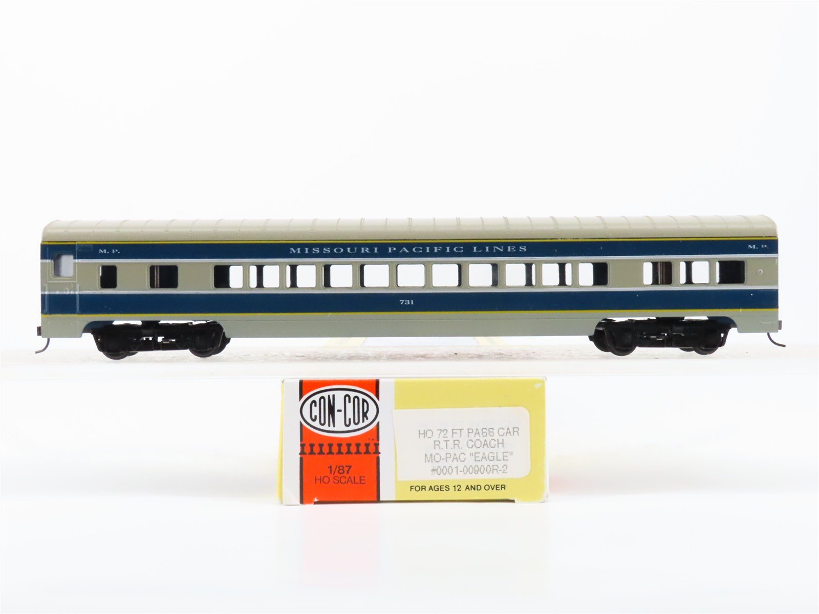 HO Con-Cor 0001-00900R-2 MP Missouri Pacific Eagle 72' Coach Passenger #731
