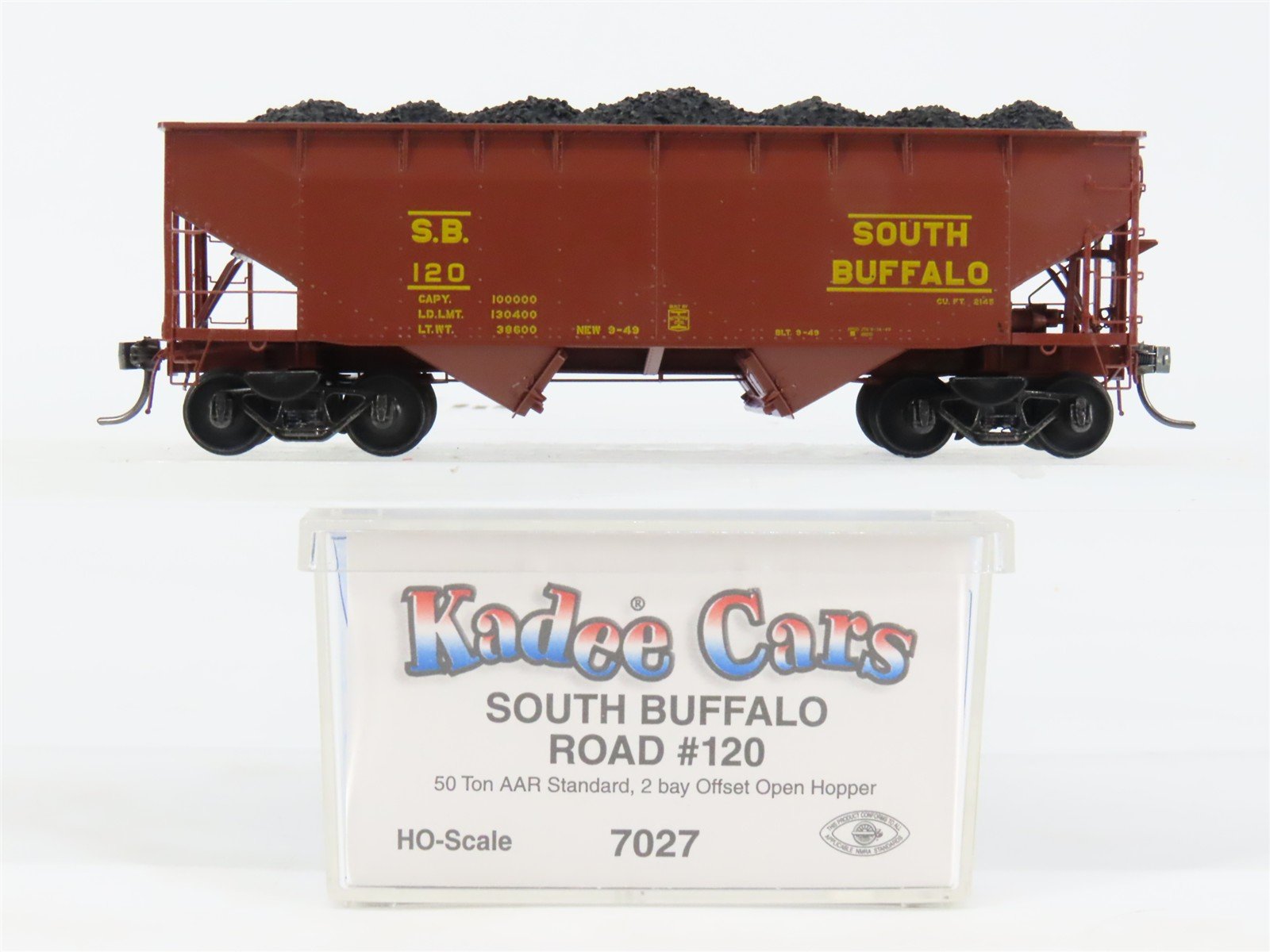 HO Scale Kadee 7027 SB South Buffalo 2-Bay Offset Open Hopper 120 RTR