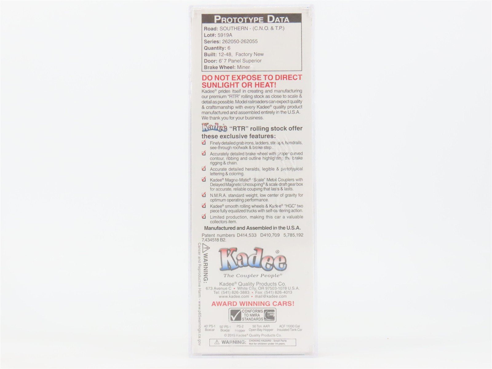 HO Scale Kadee 4324 SOU Southern 40' PS-1 Box Car 262053 RTR