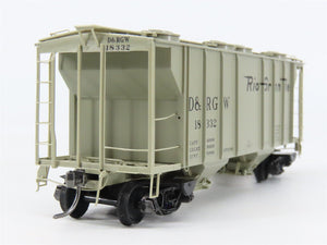 HO Scale Kadee 8639 D&RGW Denver & Rio Grande Western 2-Bay Covered Hopper RTR