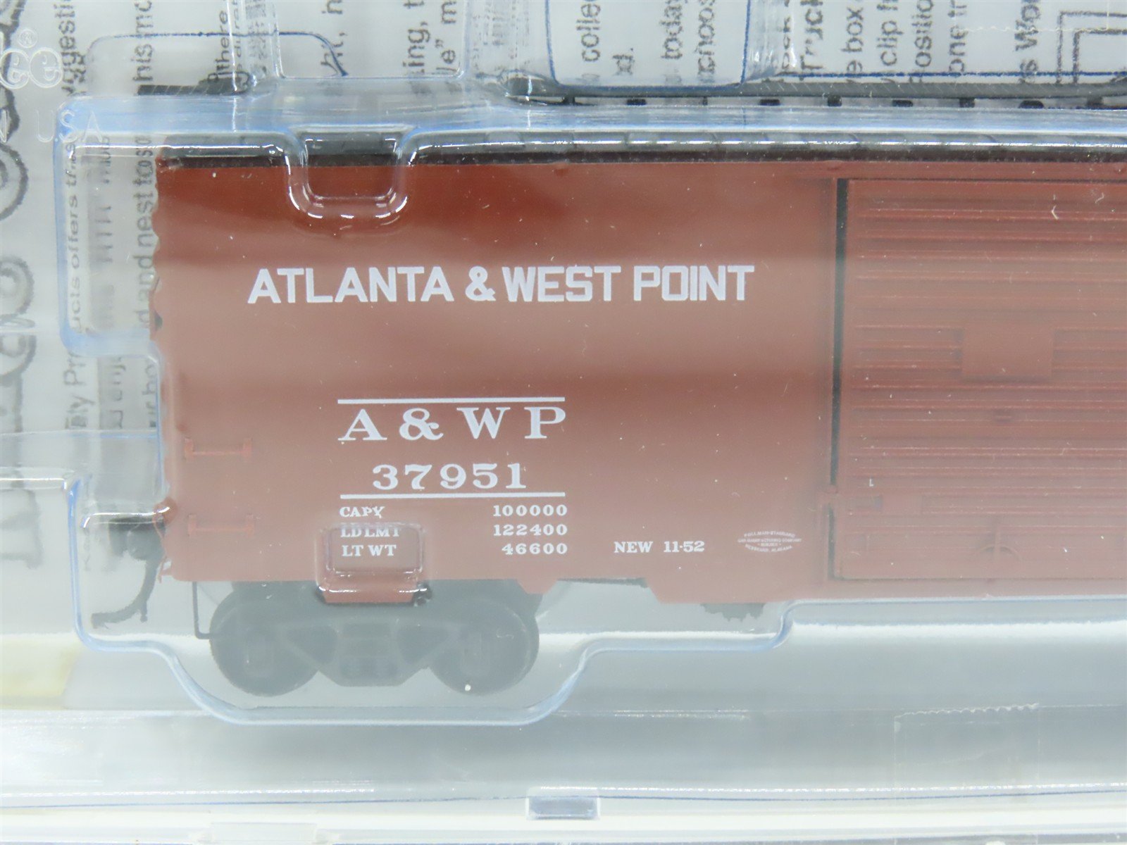 HO Scale Kadee 5127 A&WP Atlanta & West Point 40' Box Car 37951 RTR