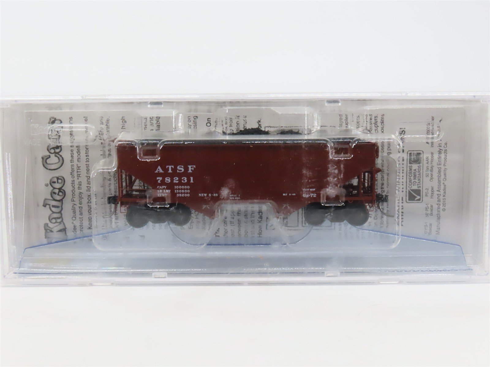 HO Scale Kadee 7524 ATSF Santa Fe 2-Bay Offset Open Hopper 78231 RTR