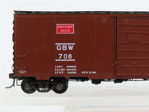 HO Scale Kadee 4066 GBW Green Bay & Western 40' Box Car 708 RTR