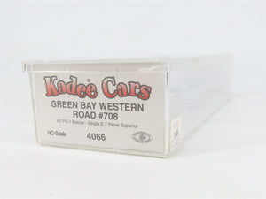 HO Scale Kadee 4066 GBW Green Bay & Western 40' Box Car 708 RTR