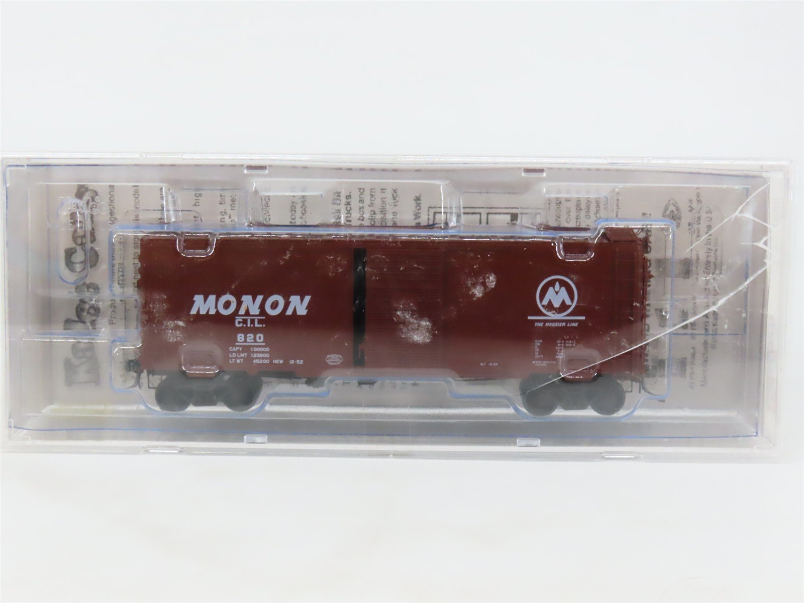 HO Scale Kadee 4099 CIL Monon 40' Box Car 820 RTR
