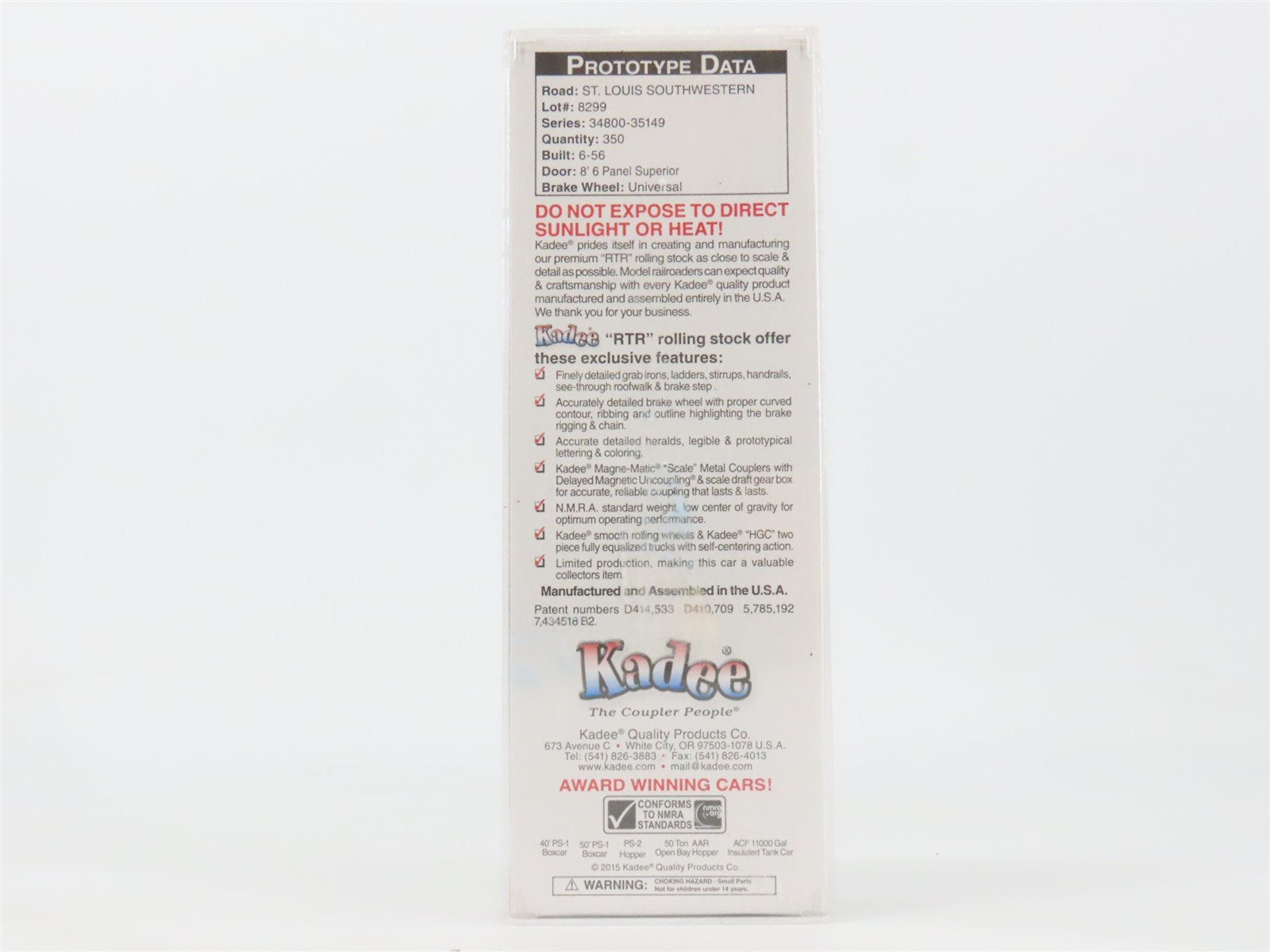 HO Scale Kadee 5321 SSW St. Louis Southwestern 40' Box Car 35026 RTR