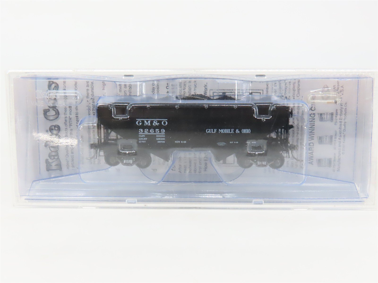HO Scale Kadee 7517 GM&O Gulf, Mobile & Ohio 2-Bay Offset Open Hopper 32659 RTR