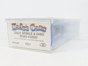 HO Scale Kadee 7517 GM&O Gulf, Mobile & Ohio 2-Bay Offset Open Hopper 32659 RTR
