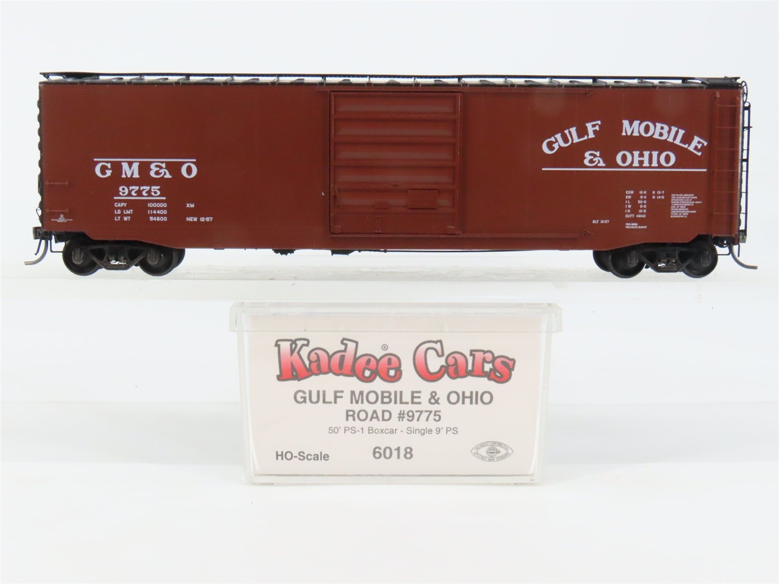 HO Scale Kadee 6018 GM&O Gulf Mobile & Ohio 50' Box Car 9775 RTR