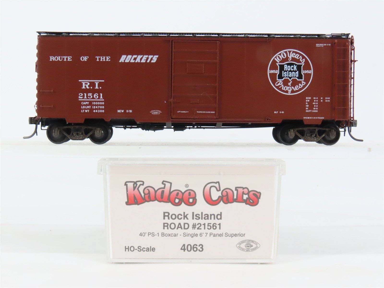 HO Scale Kadee 4063 RI Rock Island 40' PS-1 Box Car 21561 RTR