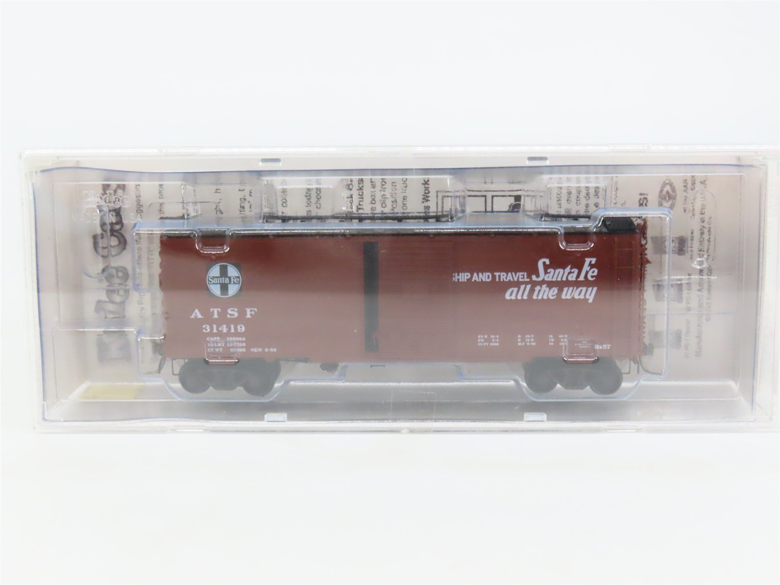 HO Scale Kadee 4095 ATSF Santa Fe 40' Box Car 31419 RTR