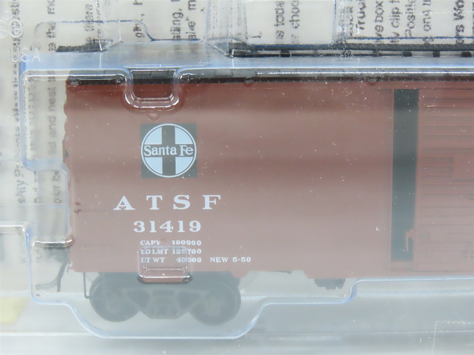 HO Scale Kadee 4095 ATSF Santa Fe 40' Box Car 31419 RTR