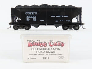 HO Scale Kadee 7511 GM&O Gulf Mobile & Ohio 2-Bay Offset Open Hopper 32523 RTR
