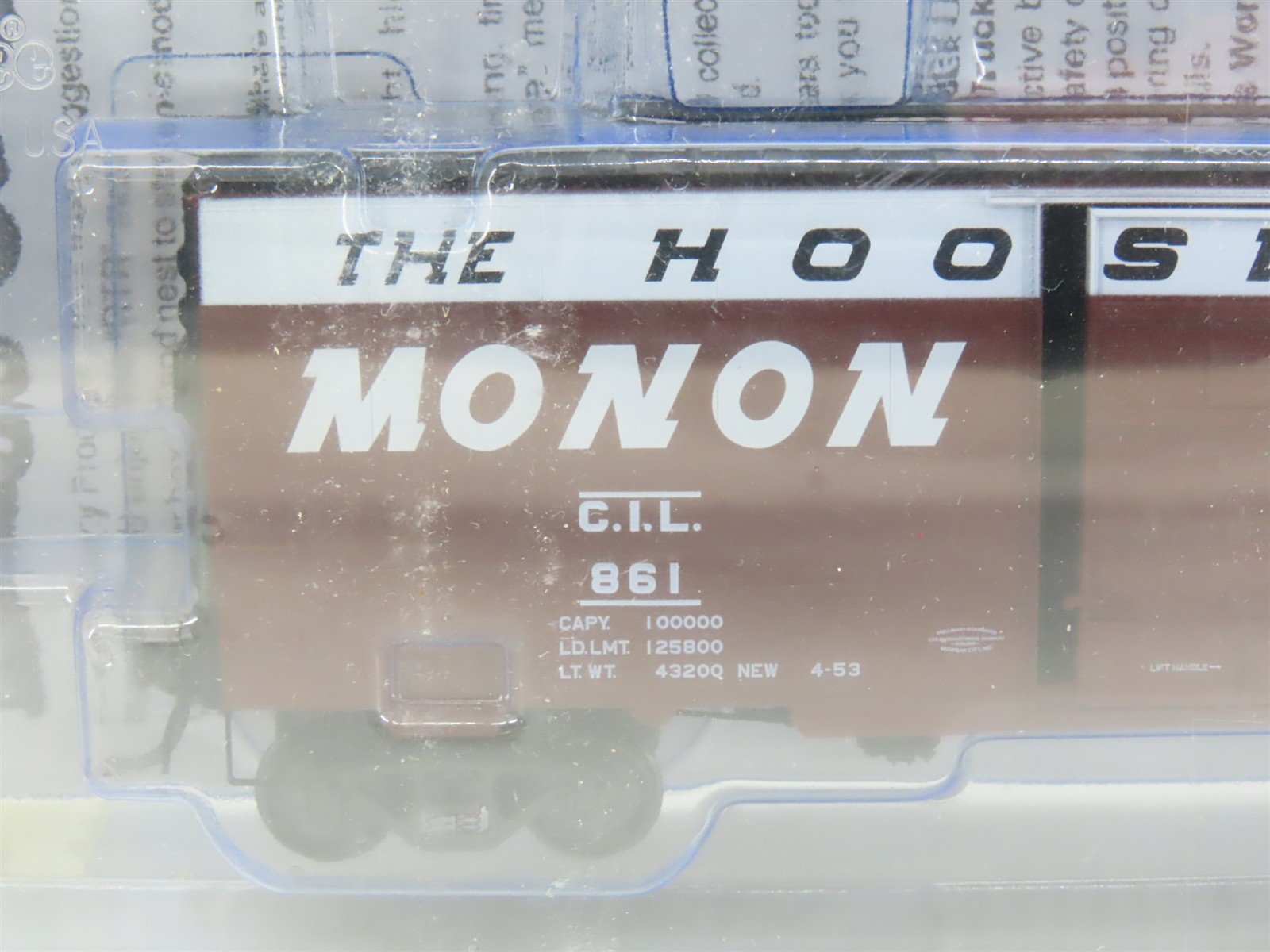HO Scale Kadee 4814 CIL Monon 40' Box Car 861 RTR