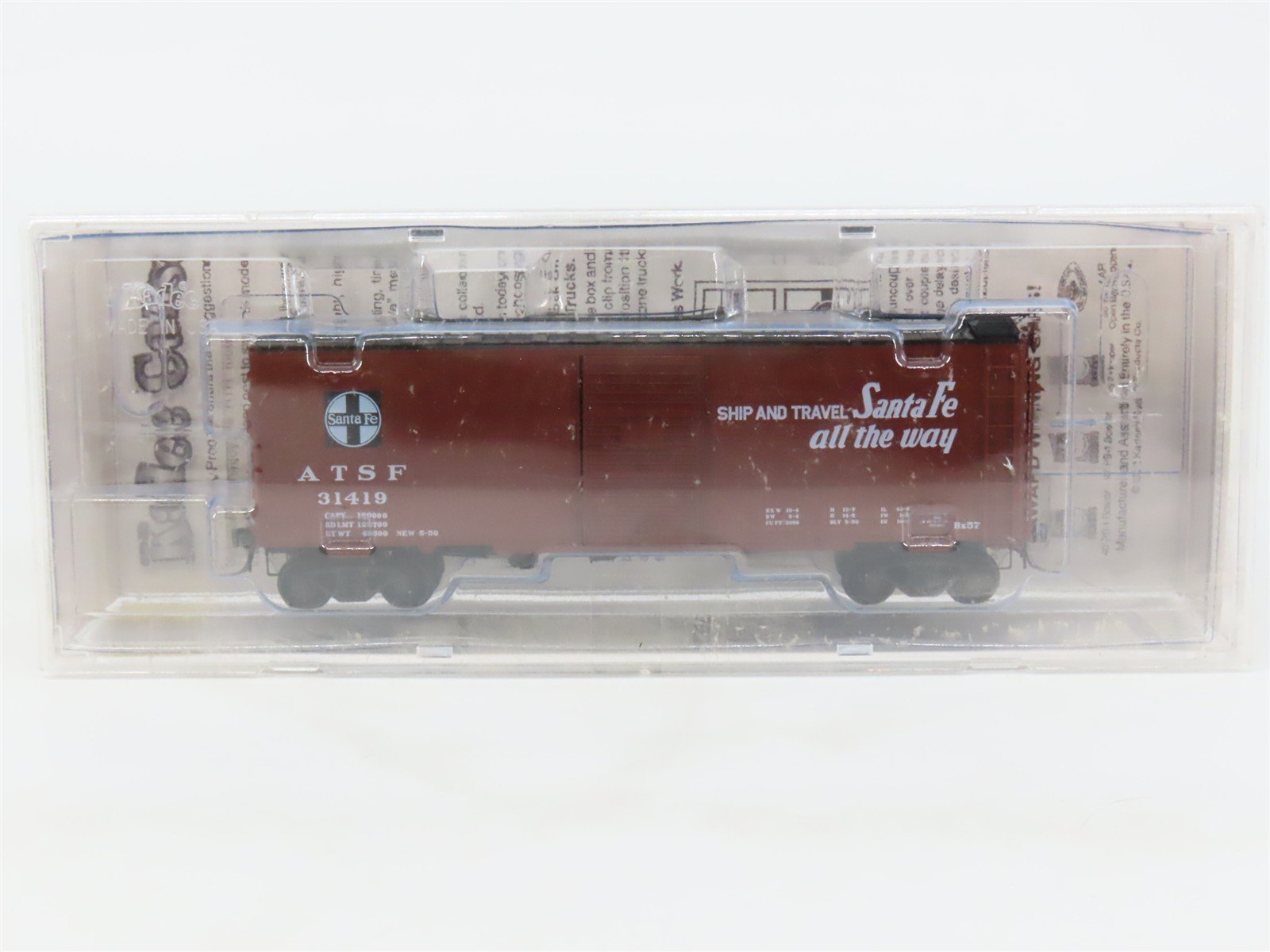 HO Scale Kadee 4095 ATSF Santa Fe 40' Box Car 31419 RTR