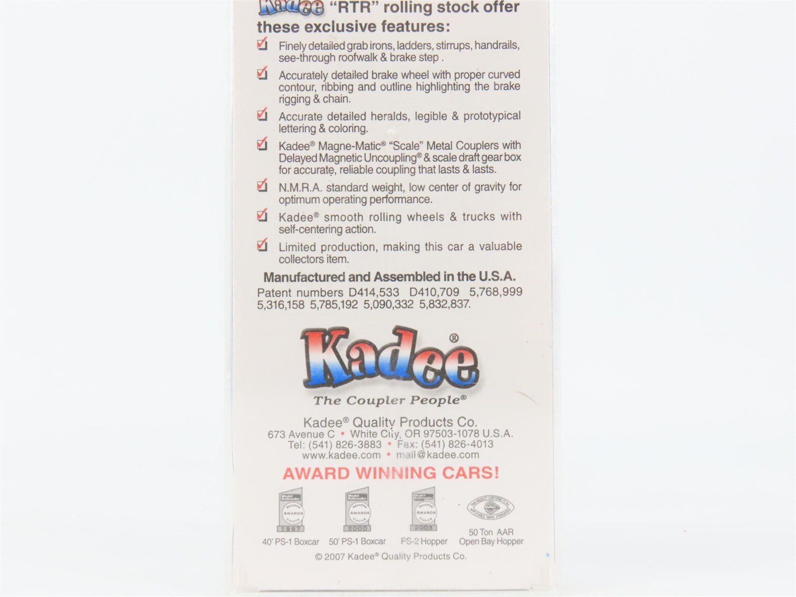 HO Scale Kadee 5286 BM Boston & Maine 40' Box Car 76461 RTR
