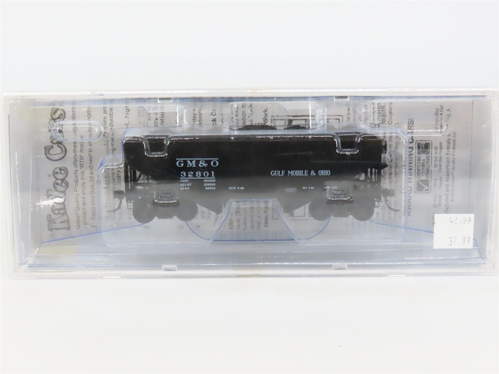 HO Scale Kadee 7521 GM&O Gulf, Mobile & Ohio 2-Bay Offset Open Hopper 32801 RTR