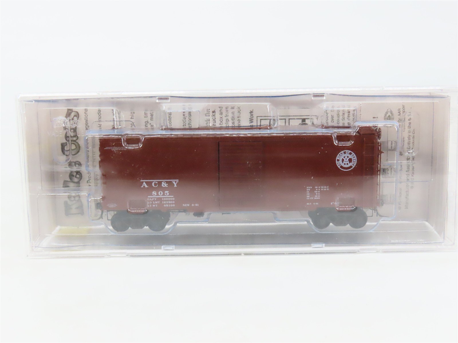 HO Scale Kadee 4098 ACY Akron, Canton & Youngstown 40' PS-1 Box Car 805 RTR