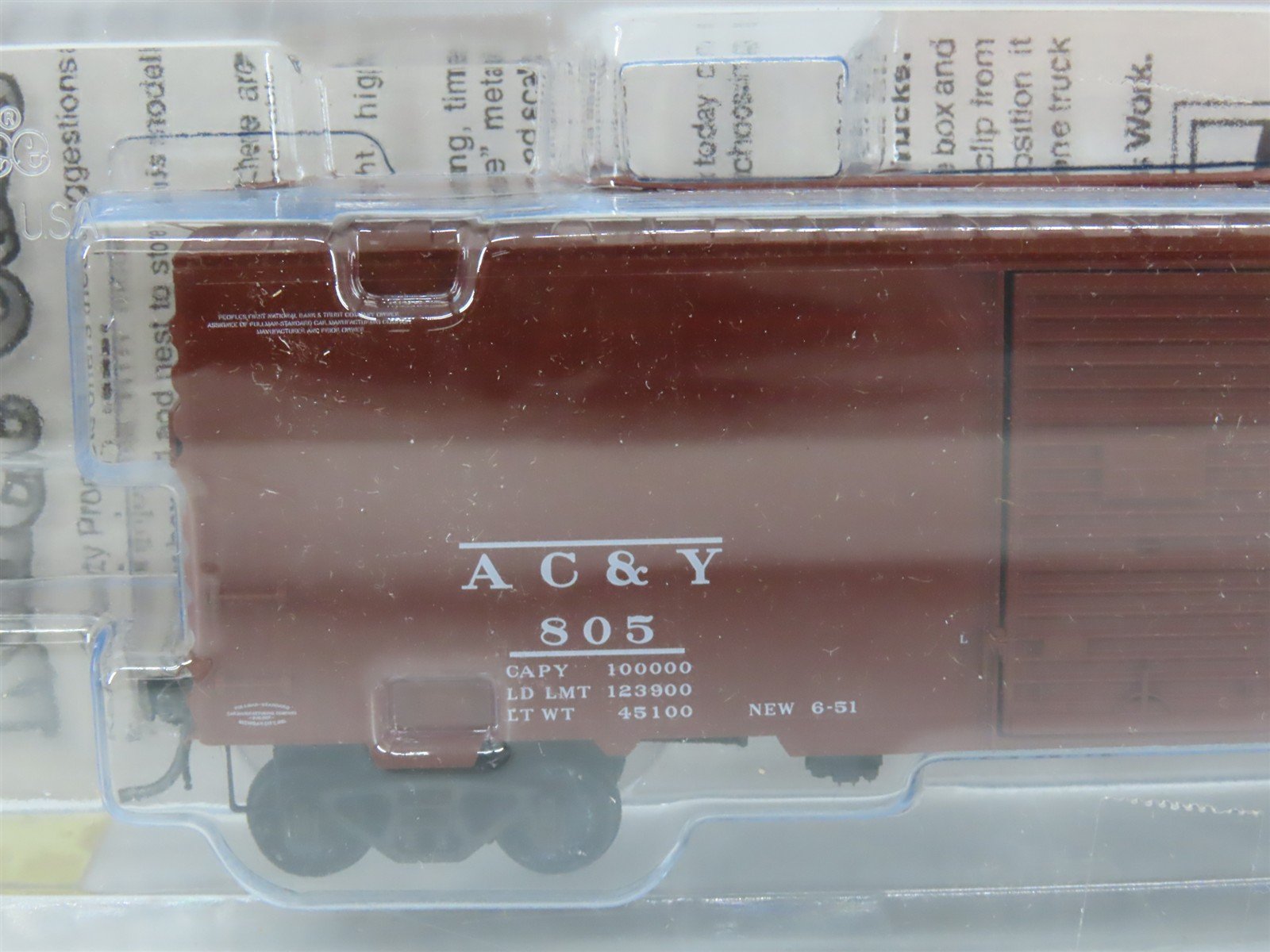 HO Scale Kadee 4098 ACY Akron, Canton & Youngstown 40' PS-1 Box Car 805 RTR